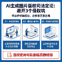 “AI生成的图片到底有没有版权”这一话题，司法界终于有了明确的定论，不想赔钱就避开这3个坑