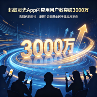 蚂蚁灵光App的闪应用用户数已成功突破3000万大关！告别代码时代：蚂蚁灵光豪掷1亿，引爆“全民手搓”应用革命